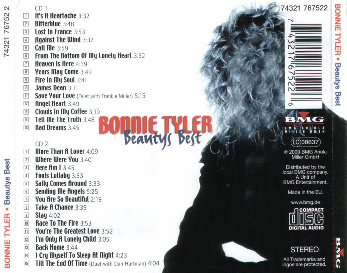 Cartula Trasera de Bonnie Tyler - Beautys Best