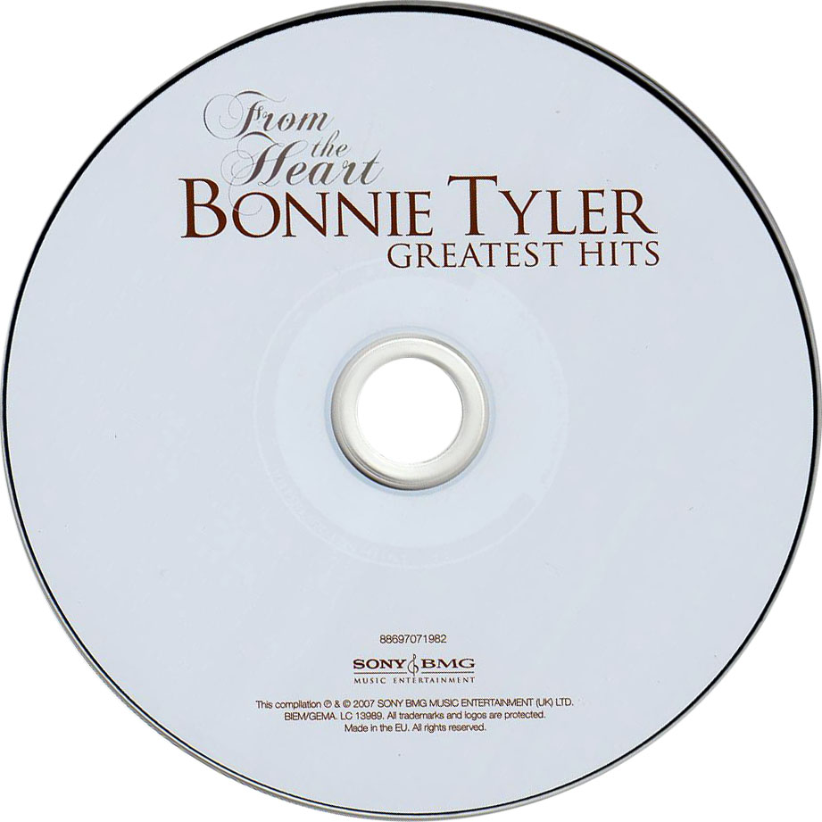 Cartula Cd de Bonnie Tyler - From The Heart: Greatest Hits