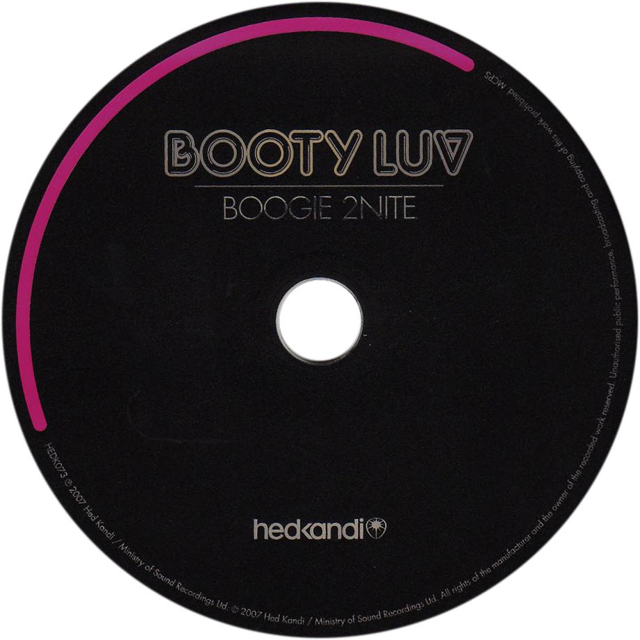 Cartula Cd de Booty Luv - Boogie 2nite