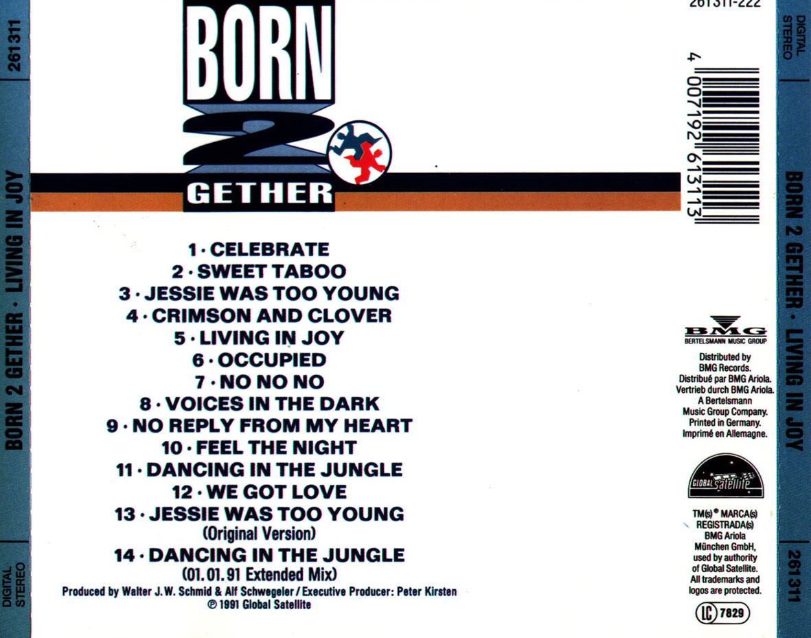 Cartula Trasera de Born 2 Gether - Living In Joy