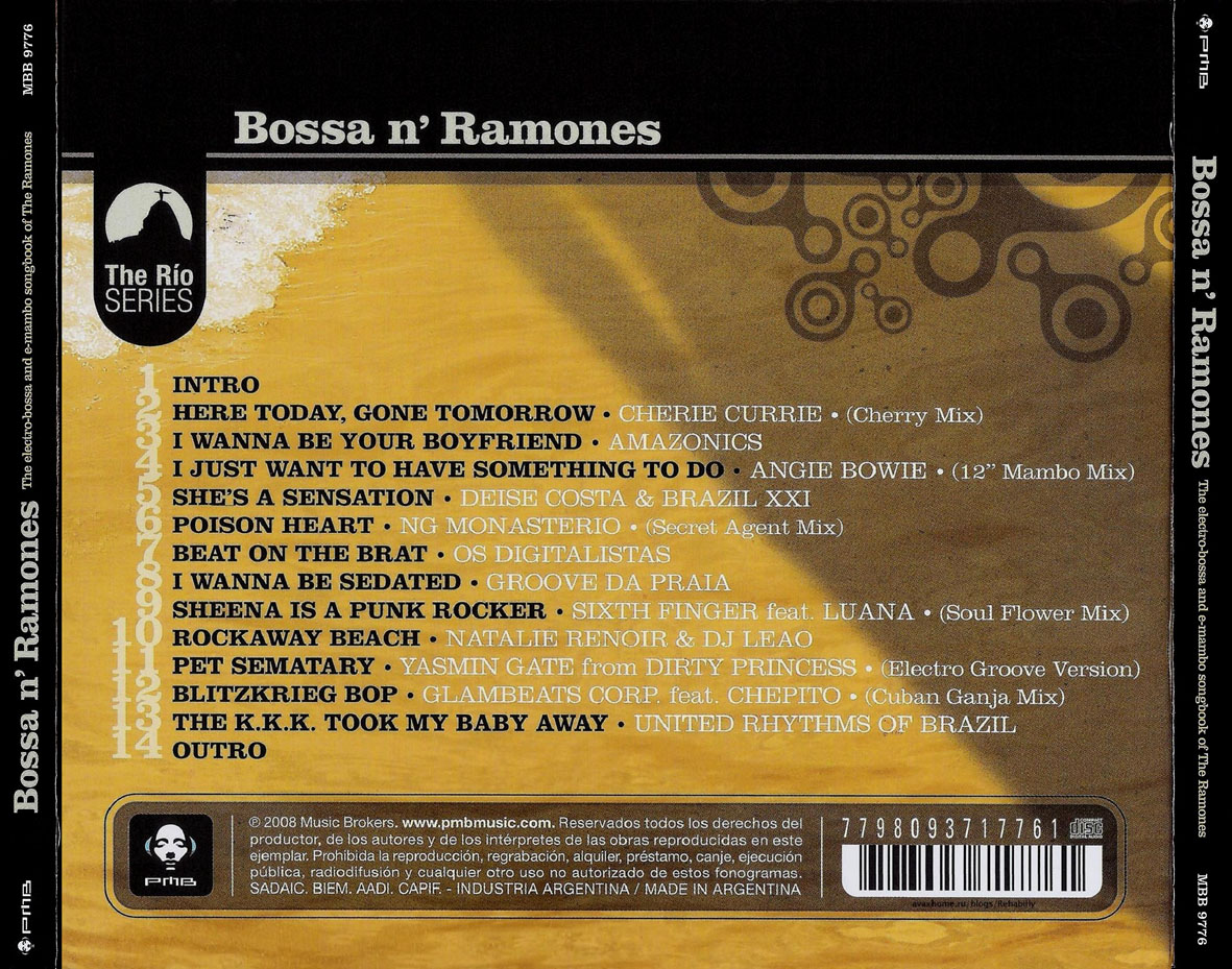 Cartula Trasera de Bossa N' Ramones: The Electro-Bossa And E-Mambo Songbook Of The Ramones