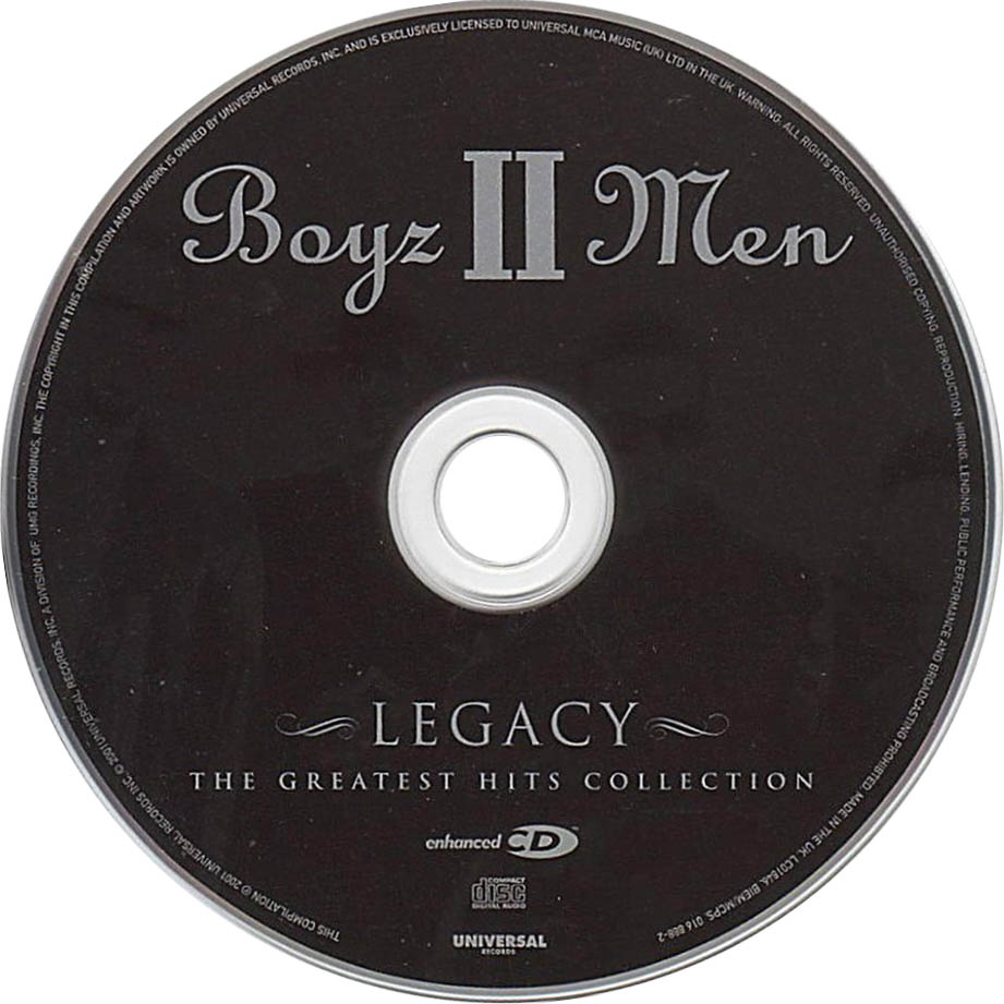 Cartula Cd de Boyz II Men - Legacy (The Greatest Hits Collection)