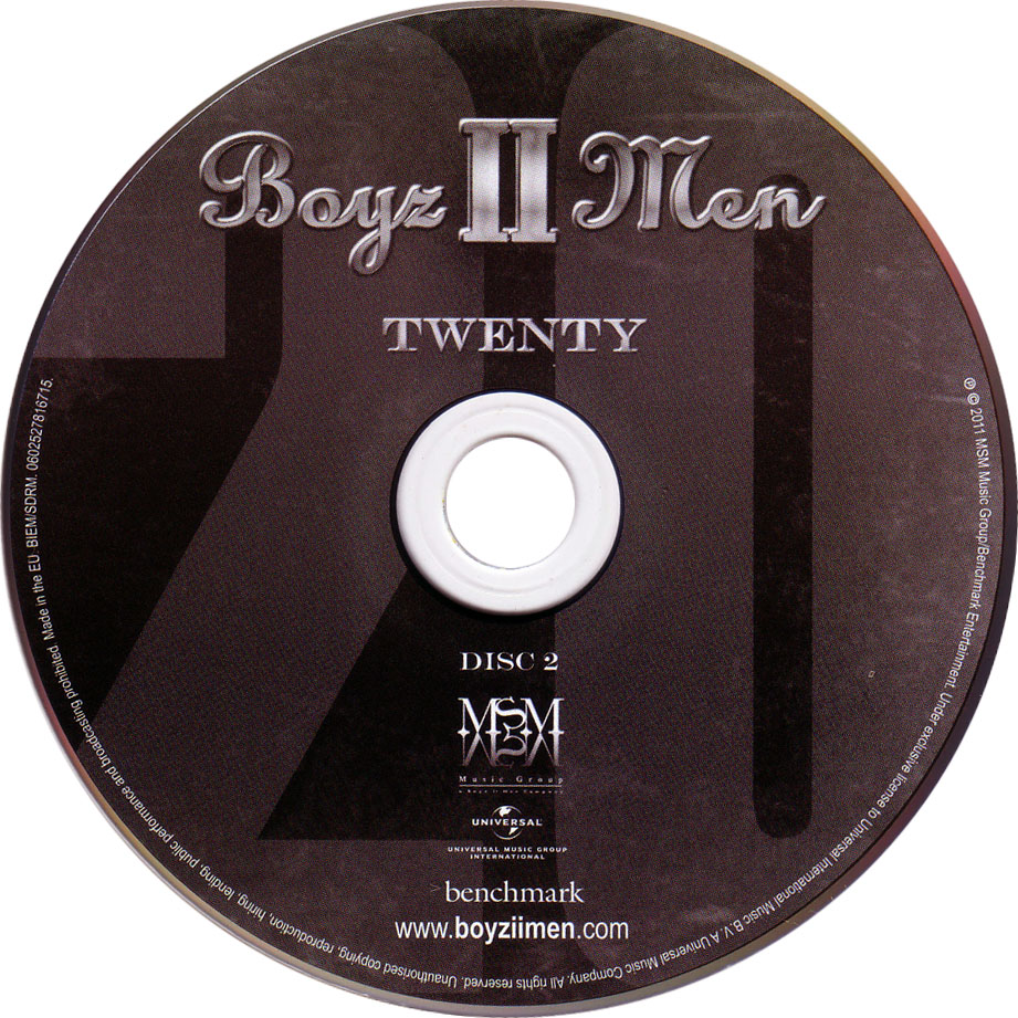 Cartula Cd2 de Boyz II Men - Twenty