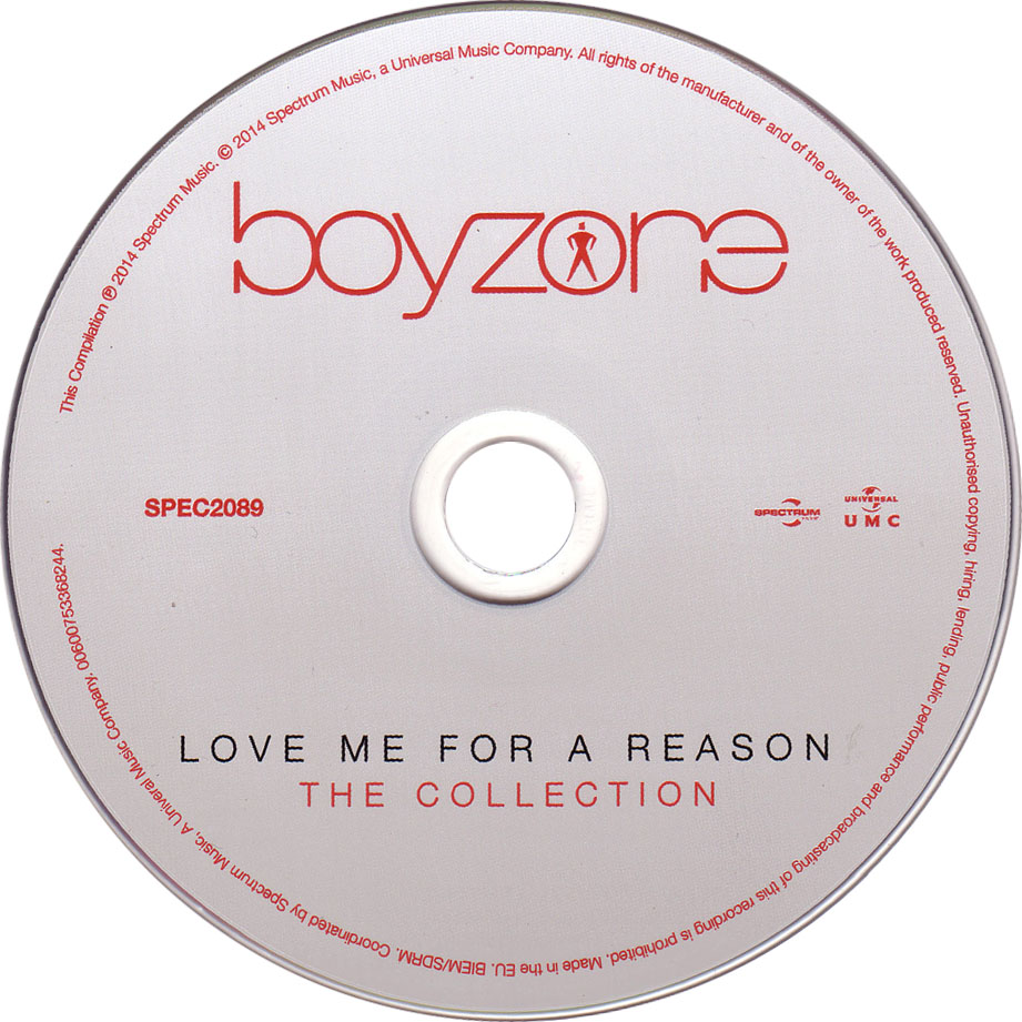 Cartula Cd de Boyzone - Love Me For A Reason: The Collection