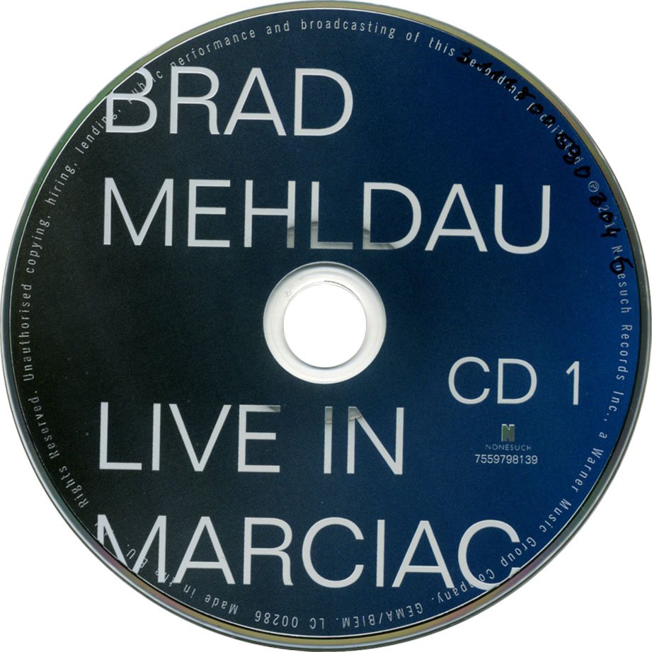 Cartula Cd1 de Brad Mehldau - Live In Marciac