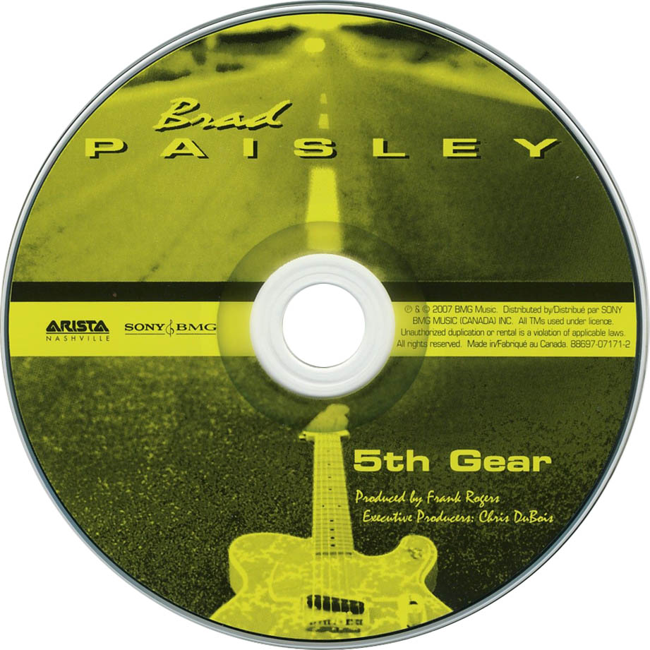 Cartula Cd de Brad Paisley - 5th Gear