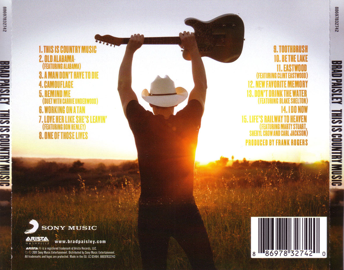 Cartula Trasera de Brad Paisley - This Is Country Music