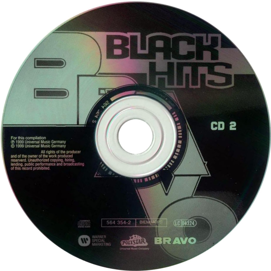 Cartula Cd2 de Bravo Black Hits Volume 1