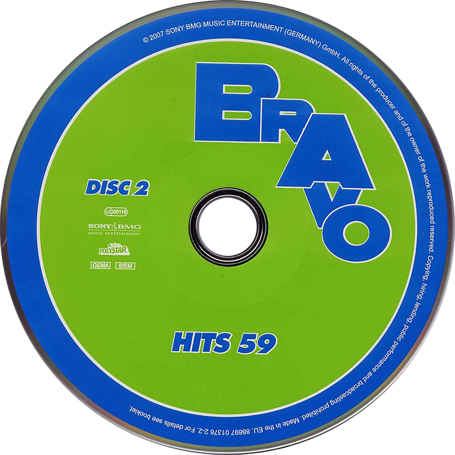 Cartula Cd2 de Bravo Hits 59