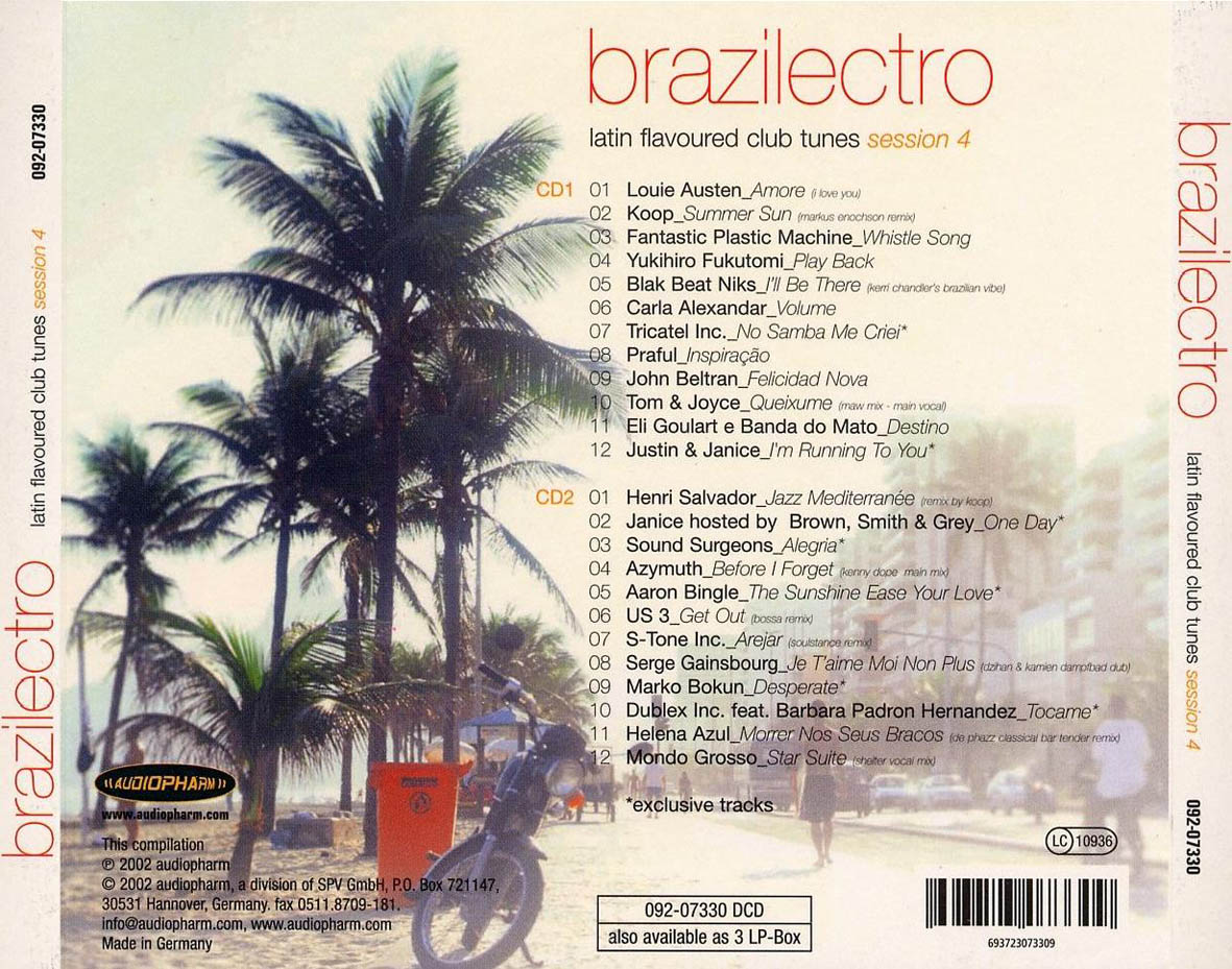 Cartula Trasera de Brazilectro Latin Flavoured Club Tunes Session 4