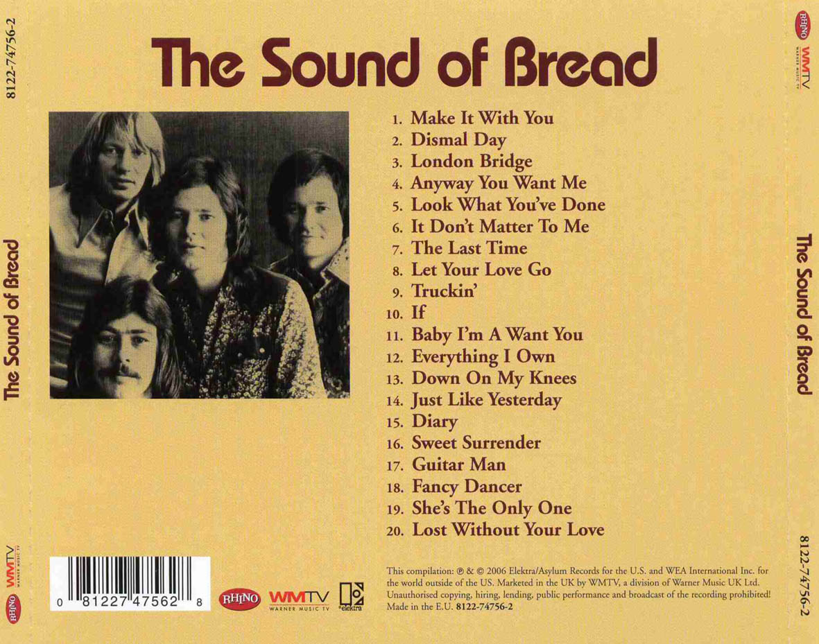 Cartula Trasera de Bread - The Sound Of Bread