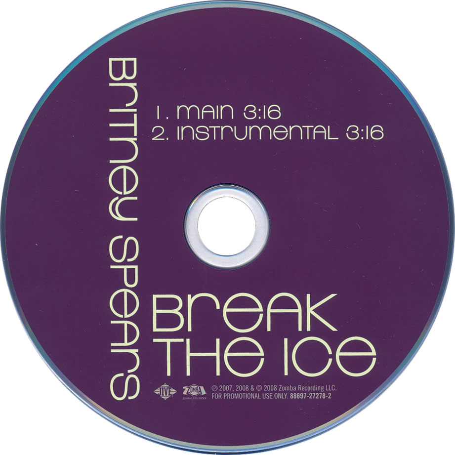 Cartula Cd de Britney Spears - Break The Ice (Cd Single)
