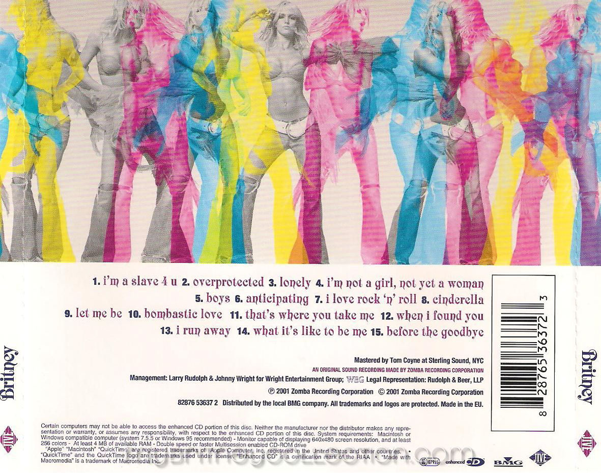 Cartula Trasera de Britney Spears - Britney (Deluxe Edition)