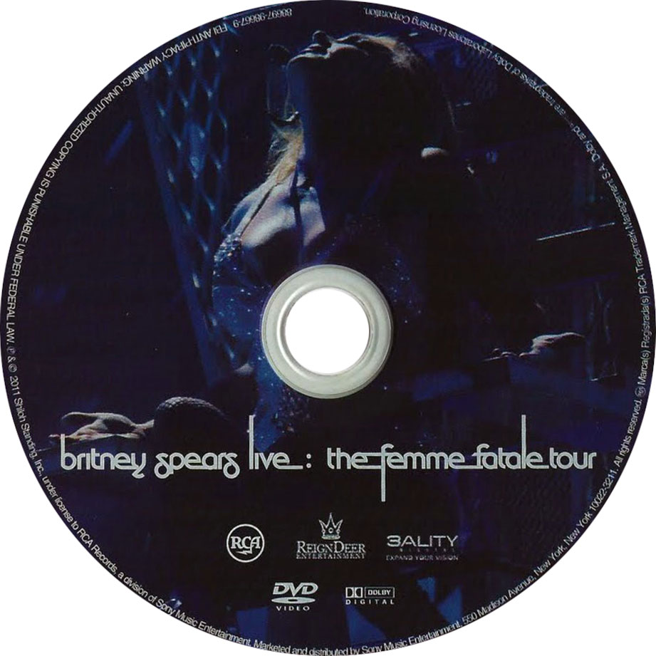 Cartula Dvd de Britney Spears - Britney Spears Live: The Femme Fatale Tour (Dvd)