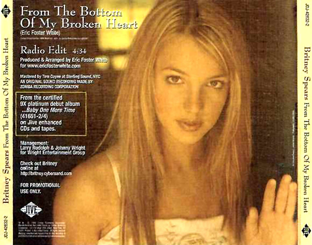 Cartula Trasera de Britney Spears - From The Bottom Of My Broken Heart (Cd Single)