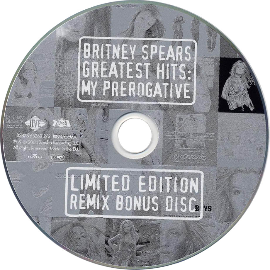 Cartula Cd2 de Britney Spears - Greatest Hits: My Prerogative (Limited Edition)
