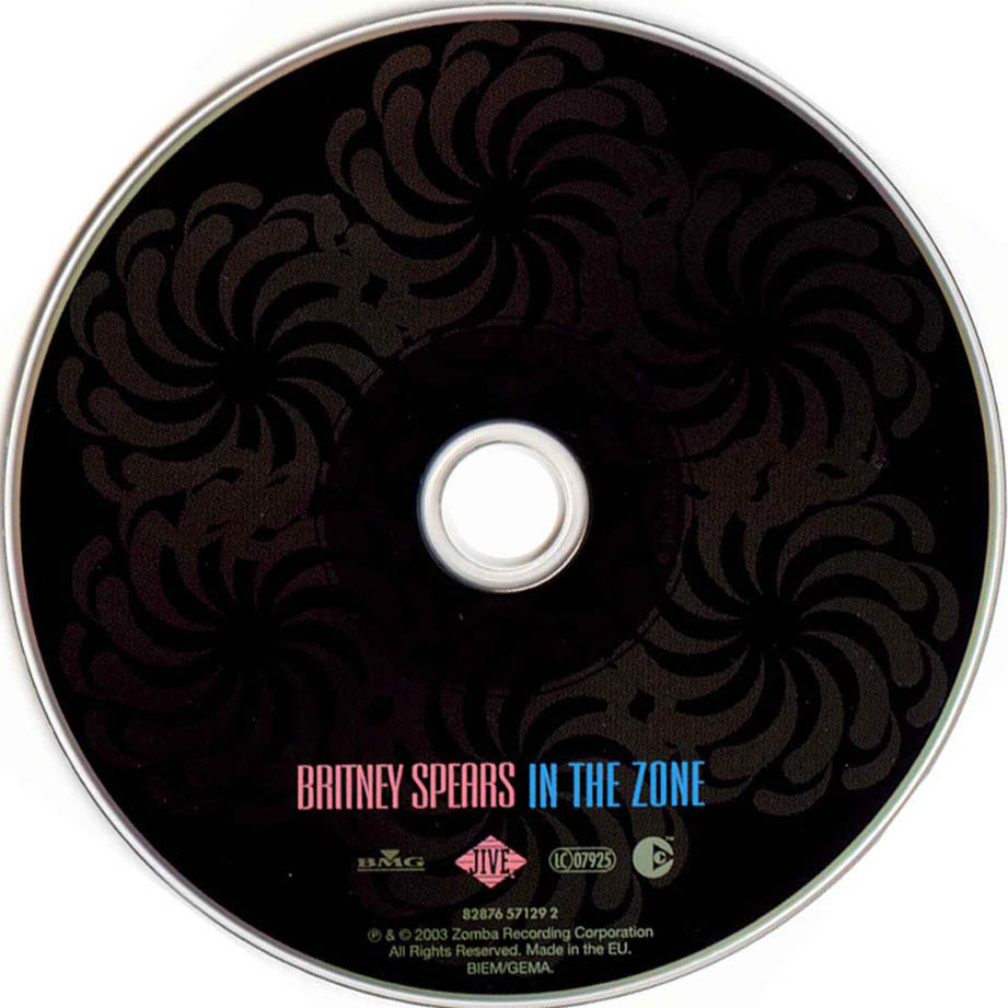 Cartula Cd de Britney Spears - In The Zone