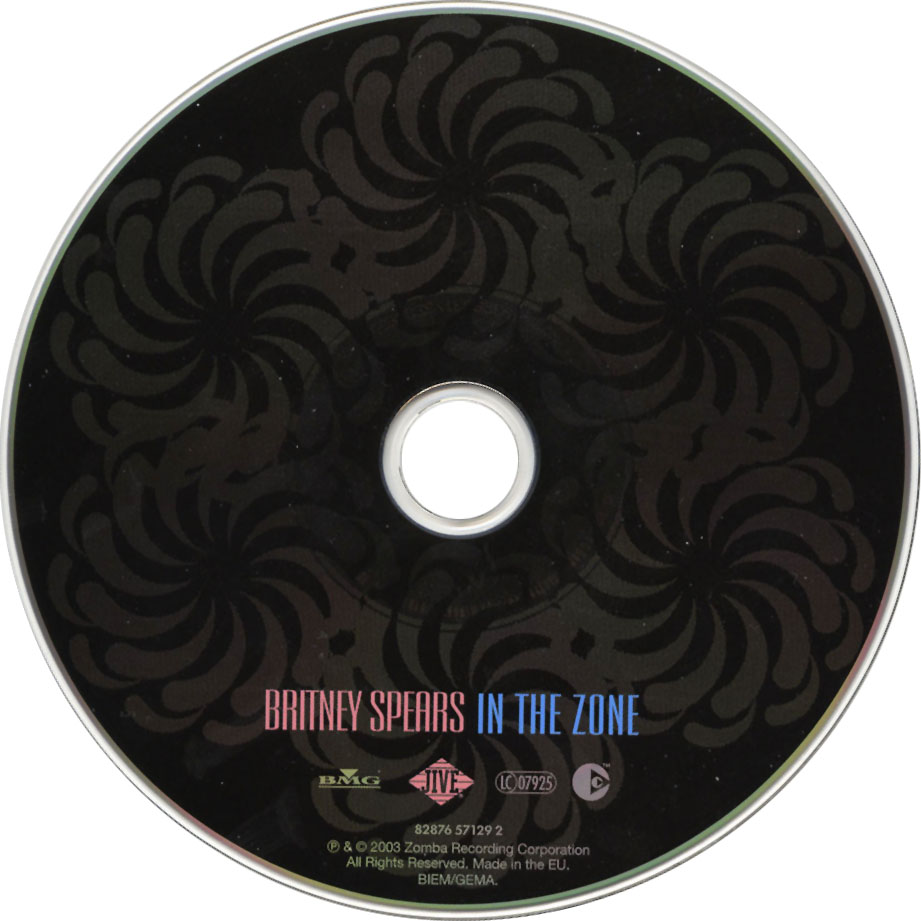 Cartula Cd de Britney Spears - In The Zone (15 Canciones)