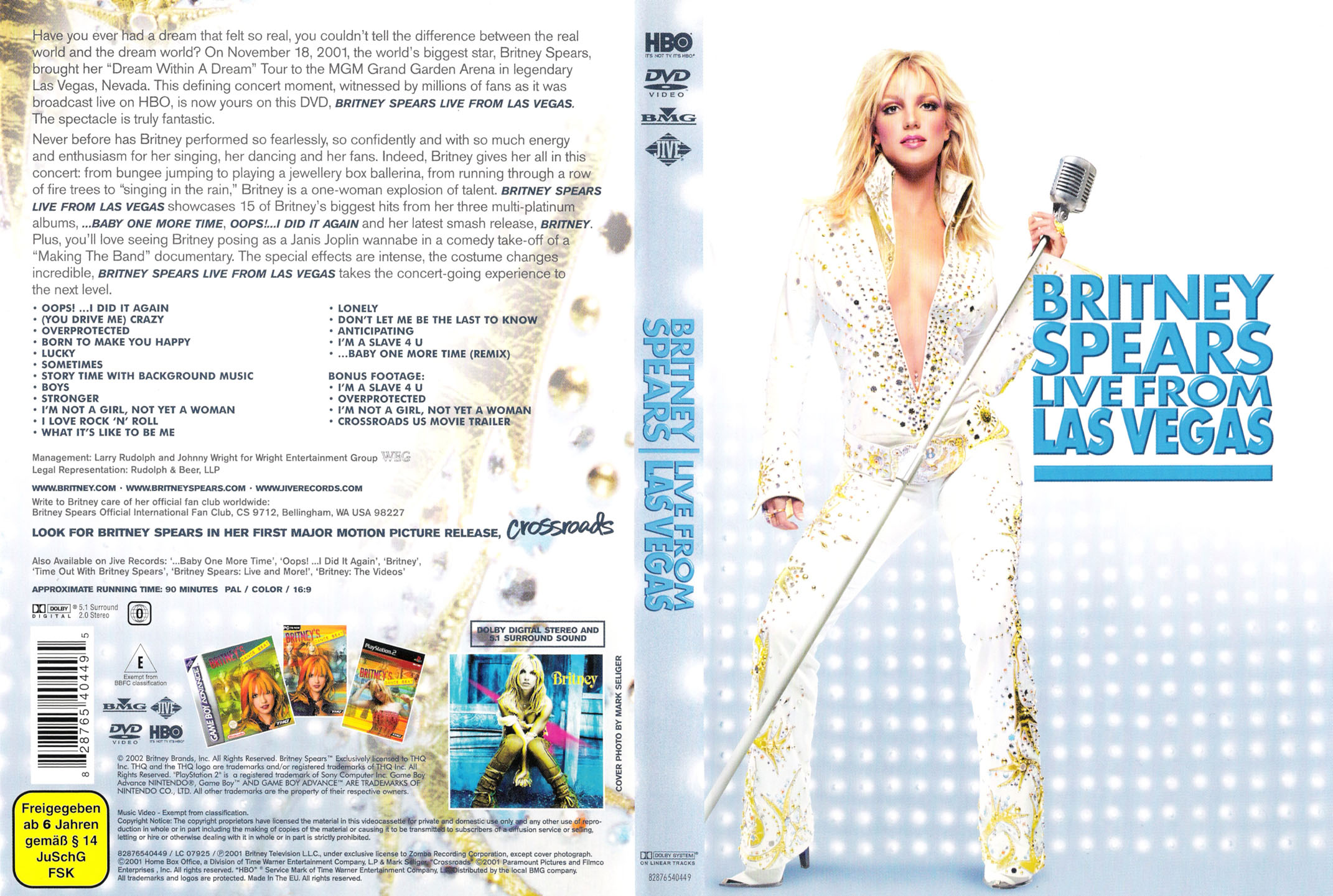 Cartula Caratula de Britney Spears - Live From Las Vegas (Dvd)