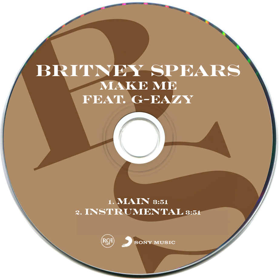 Cartula Cd de Britney Spears - Make Me (Featuring G-Eazy) (Cd Single)