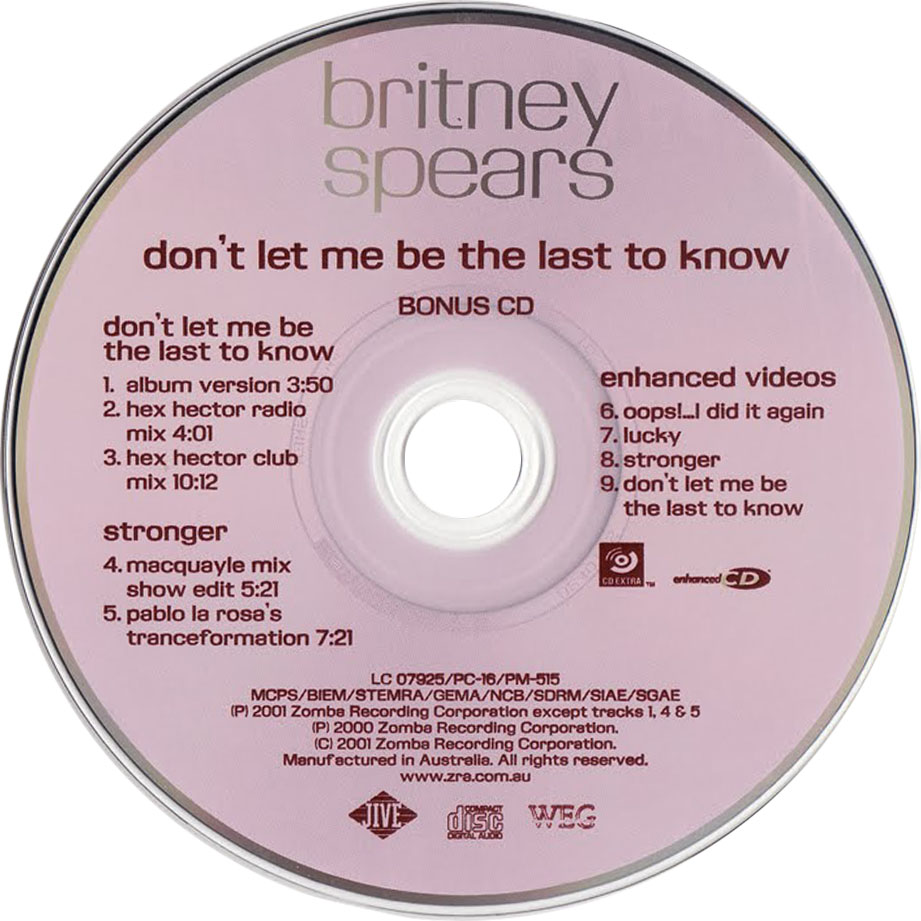 Cartula Cd2 de Britney Spears - Oops!... I Did It Again (Special Edition)