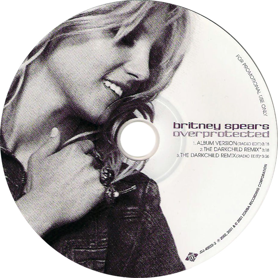 Cartula Cd de Britney Spears - Overprotected (Cd Single)