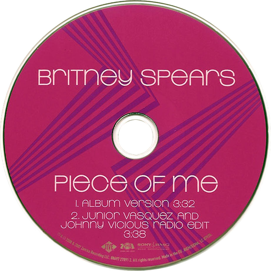 Cartula Cd de Britney Spears - Piece Of Me Cd2 (Cd Single) (Alemania)