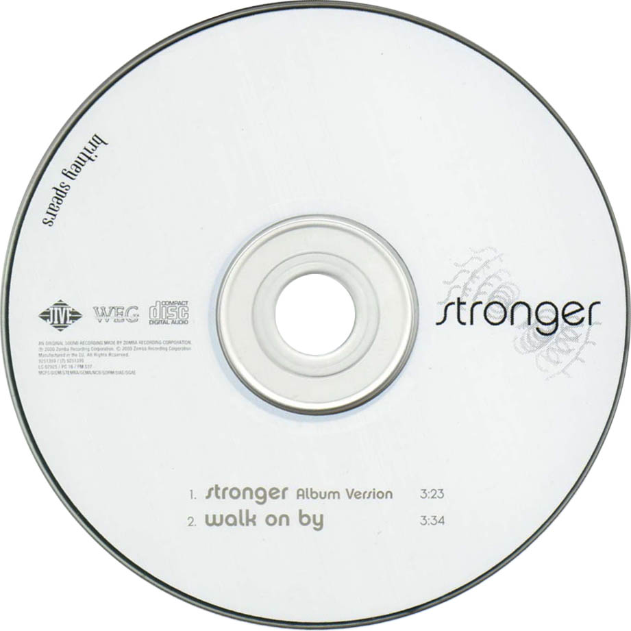 Cartula Cd de Britney Spears - Stronger (Cd Single)