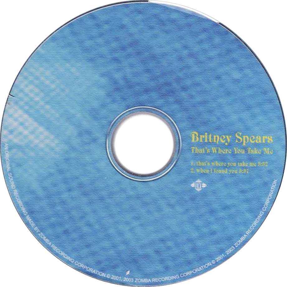 Cartula Cd de Britney Spears - That's Where You Take Me (Cd Single)