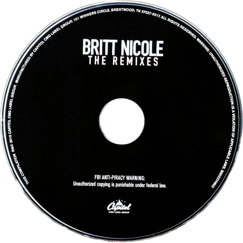 Cartula Cd de Britt Nicole - The Remixes