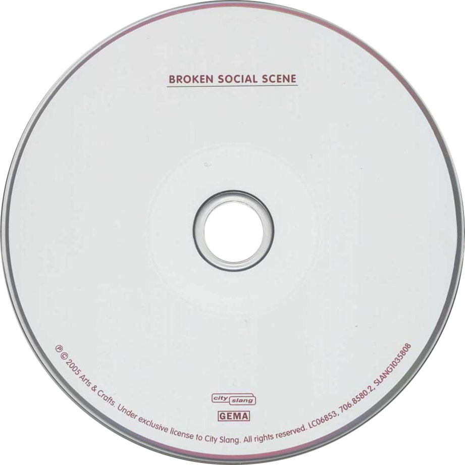 Cartula Cd de Broken Social Scene - Broken Social Scene