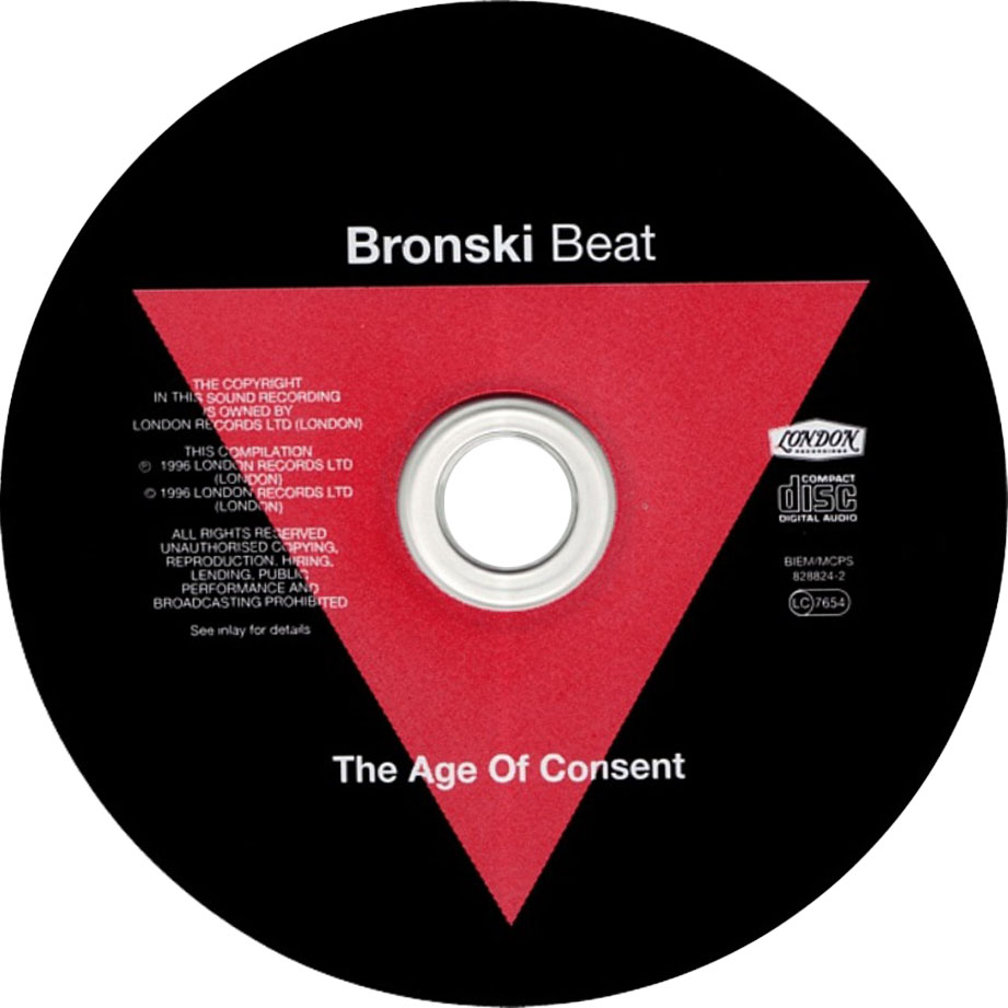 Cartula Cd de Bronski Beat - The Age Of Consent (1996)