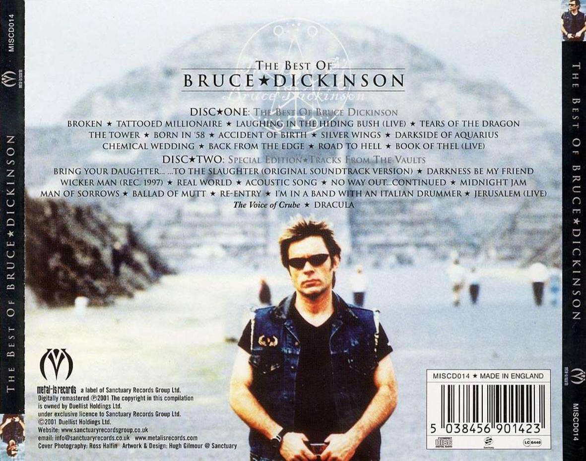 Cartula Trasera de Bruce Dickinson - The Best Of Bruce Dickinson