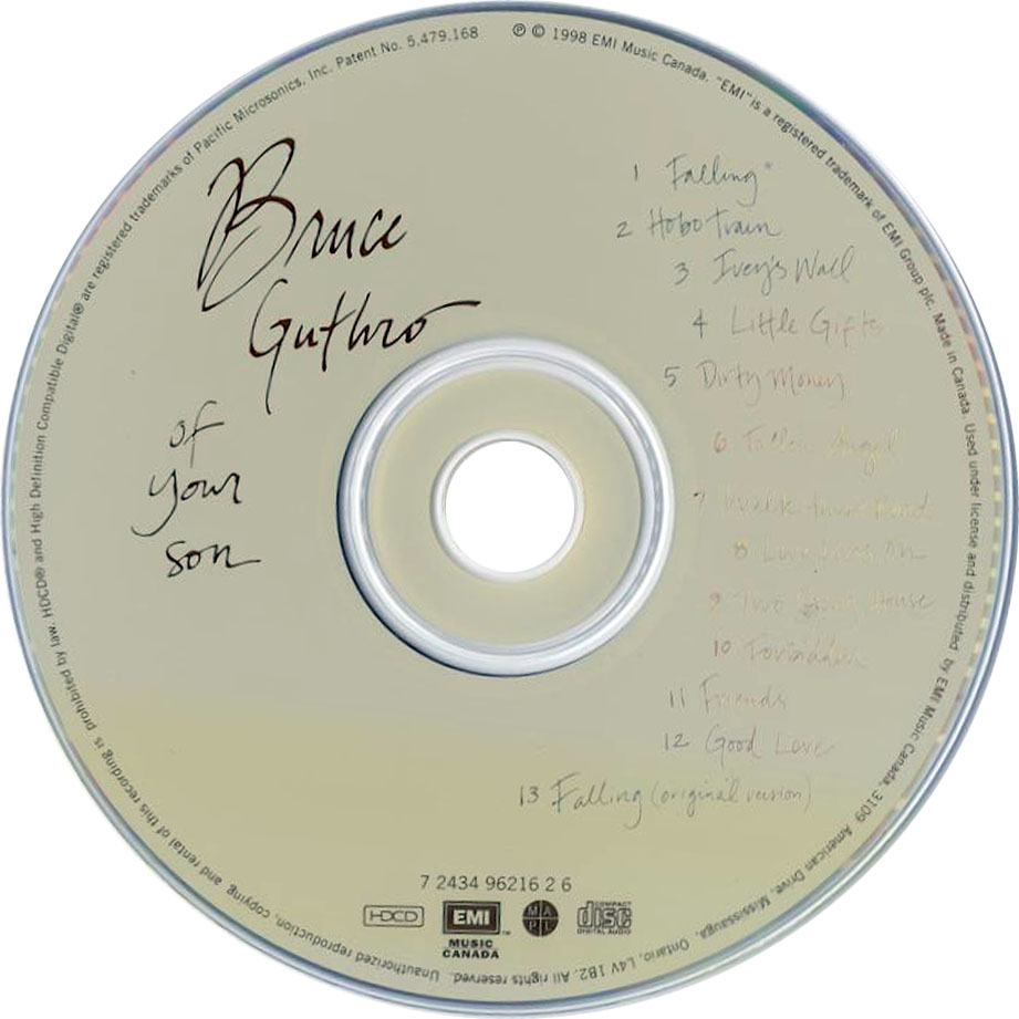 Cartula Cd de Bruce Guthro - Of Your Son