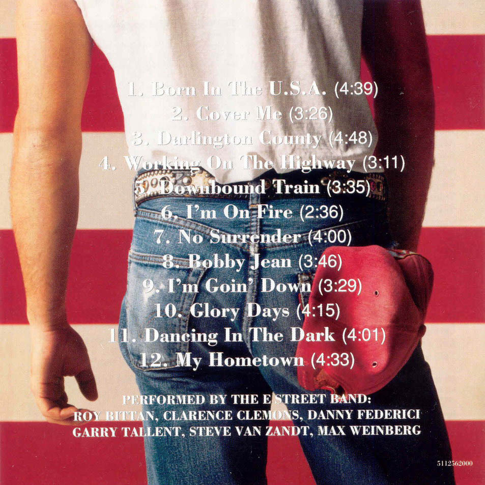Cartula Interior Frontal de Bruce Springsteen - Born In The Usa