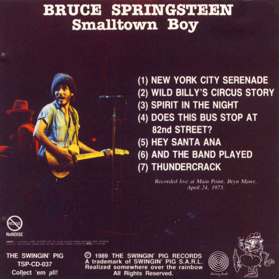 Cartula Interior Frontal de Bruce Springsteen - Smalltown Boy