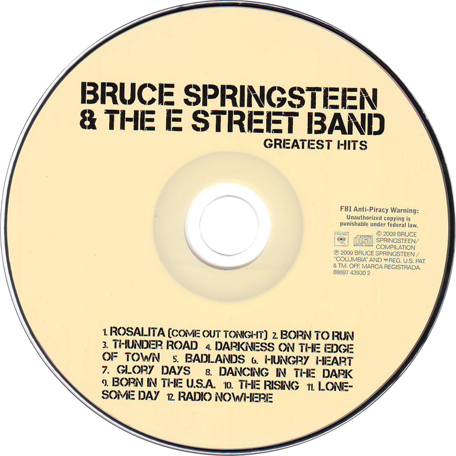 Cartula Cd de Bruce Springsteen & The E Street Band - Greatest Hits