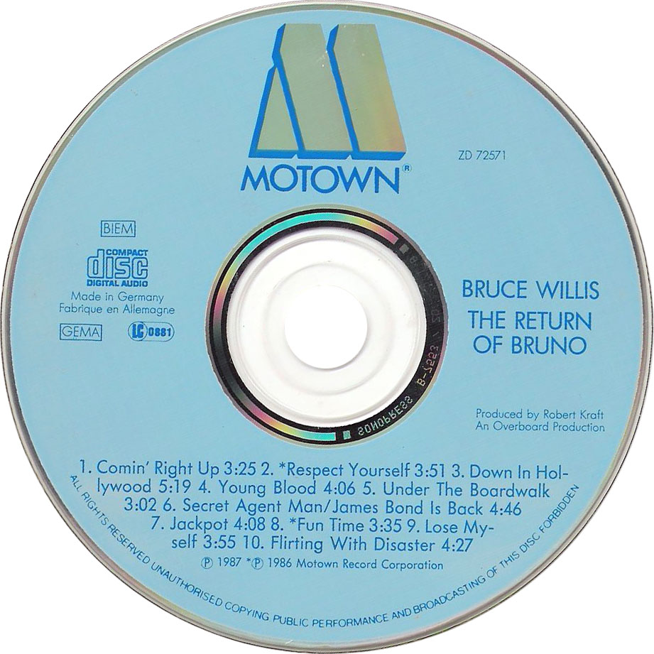 Cartula Cd de Bruce Willis - The Return Of Bruno