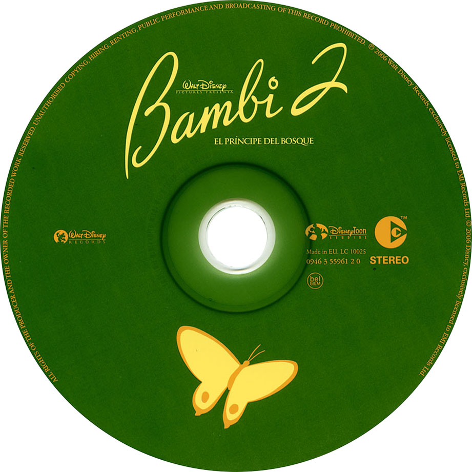 Cartula Cd de Bso Bambi Ii: El Principe Del Bosque (Version En Espaol)