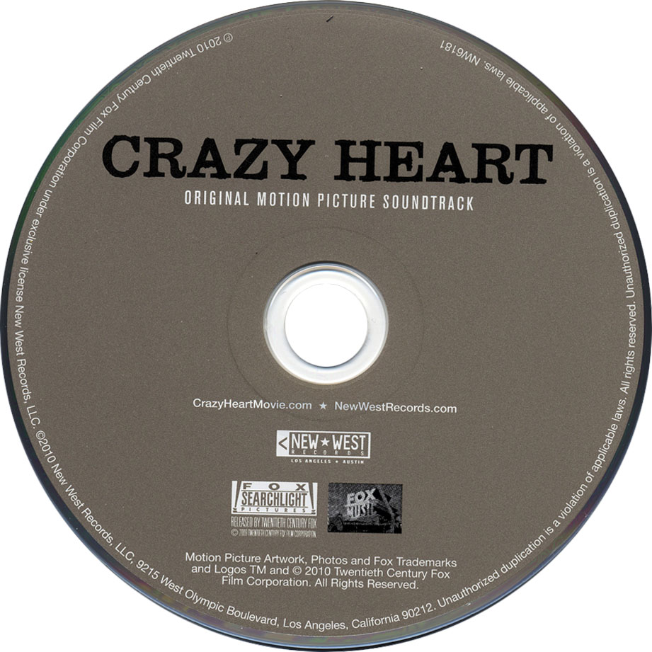 Cartula Cd de Bso Corazon Rebelde (Crazy Heart)