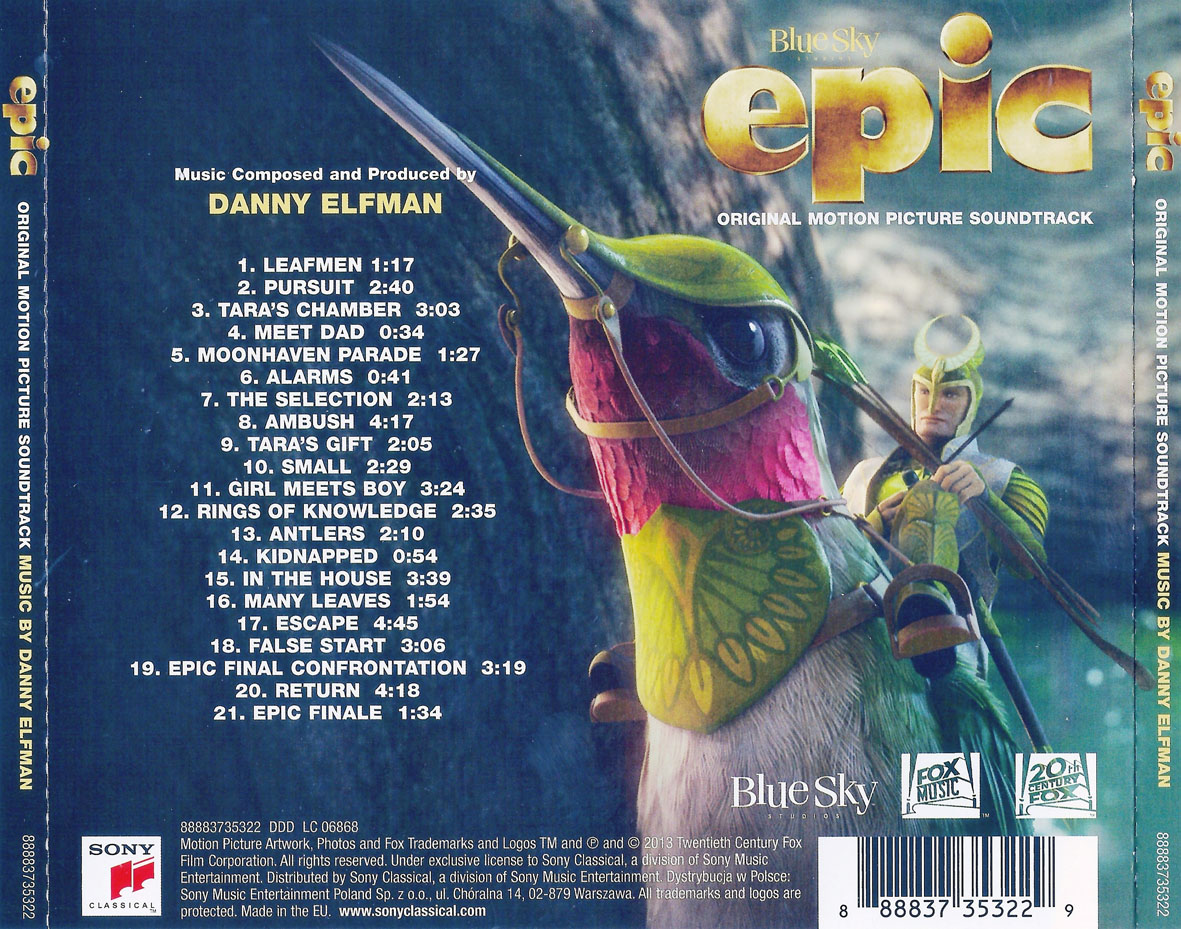 Car�tula Trasera de Bso Epic: El Reino Secreto