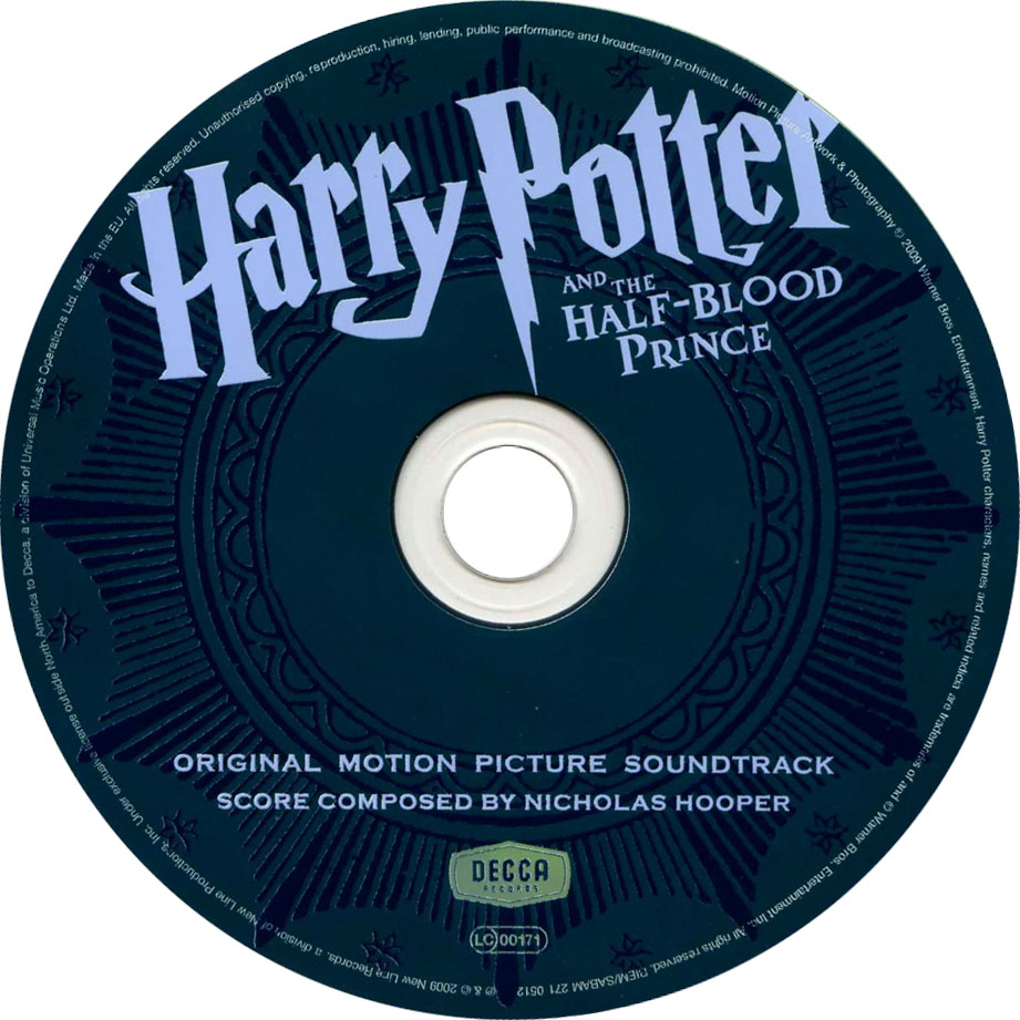 Cartula Cd de Bso Harry Potter Y El Misterio Del Principe (Harry Potter And The Half-Blood Prince)