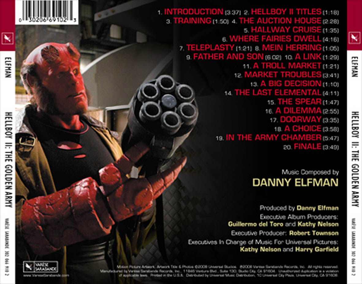 Cartula Trasera de Bso Hellboy Ii: El Ejercito Dorado (Hellboy Ii: The Golden Army)