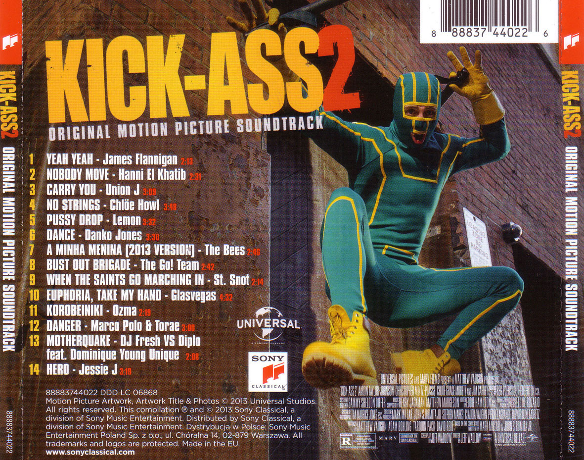 Cartula Trasera de Bso Kick-Ass 2