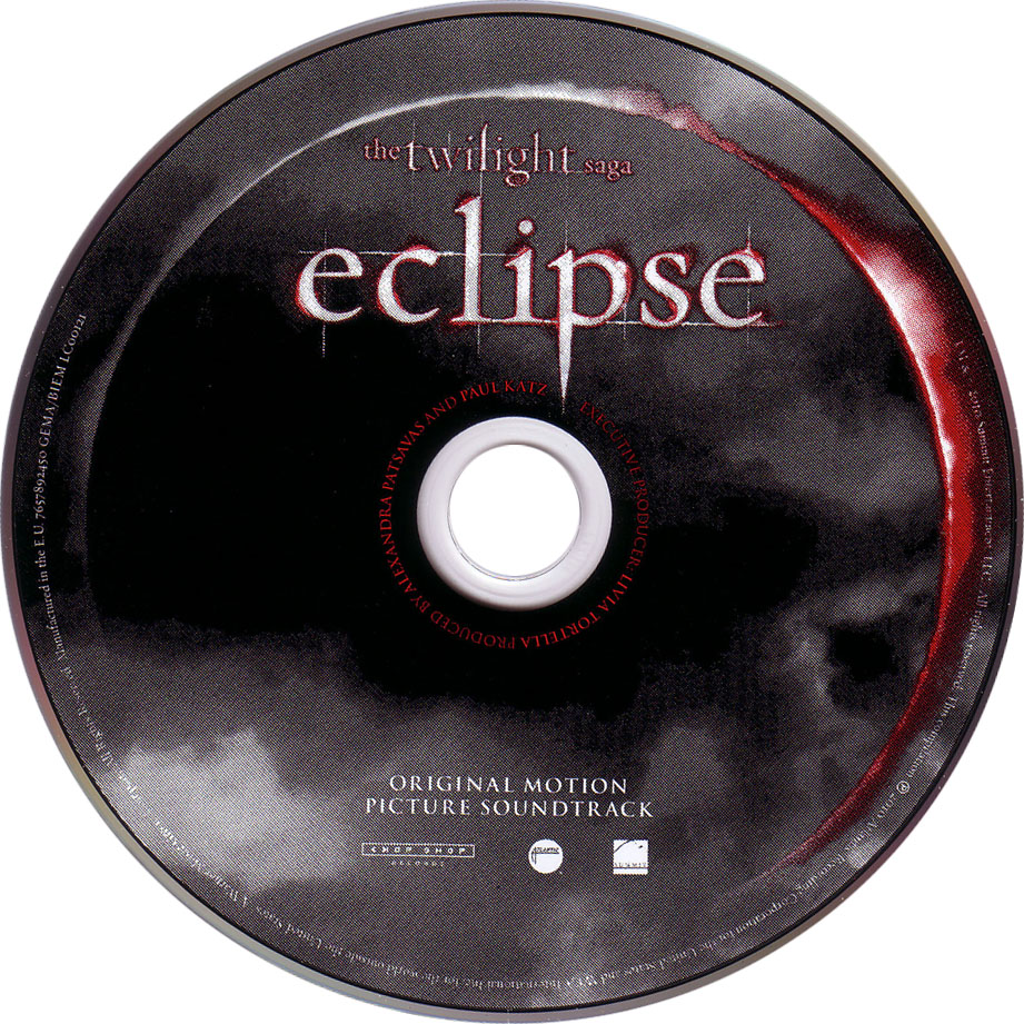 Cartula Cd de Bso La Saga Crepusculo: Eclipse (The Twilight Saga: Eclipse)