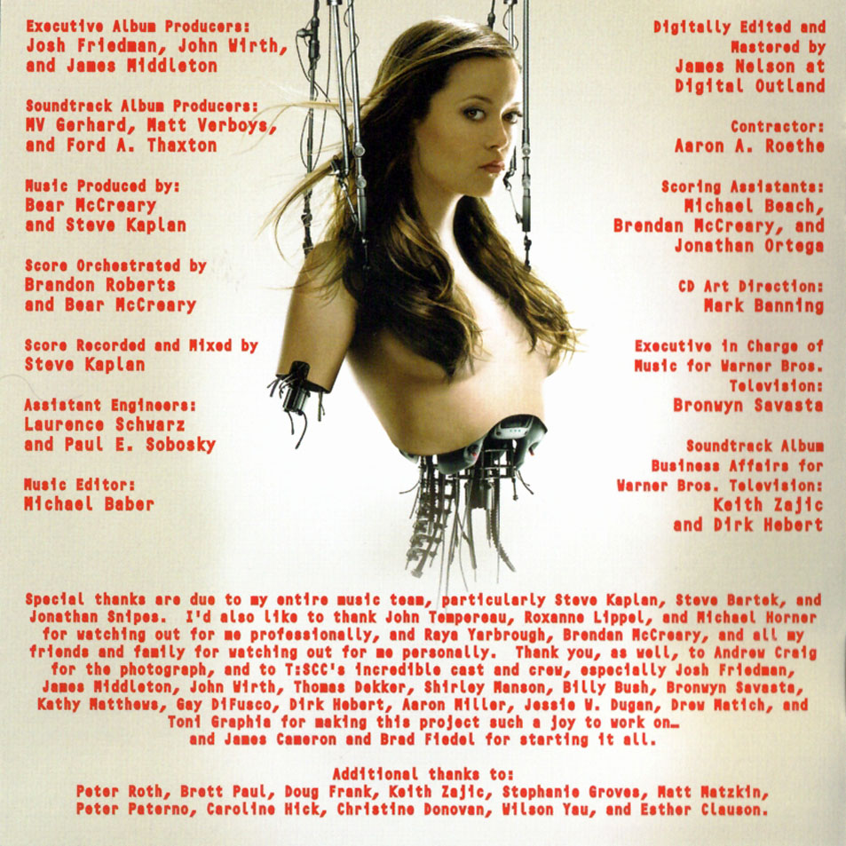 Car�tula Interior Frontal de Bso Terminator: The Sarah Connor Chronicles