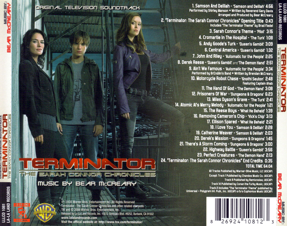 Car�tula Trasera de Bso Terminator: The Sarah Connor Chronicles