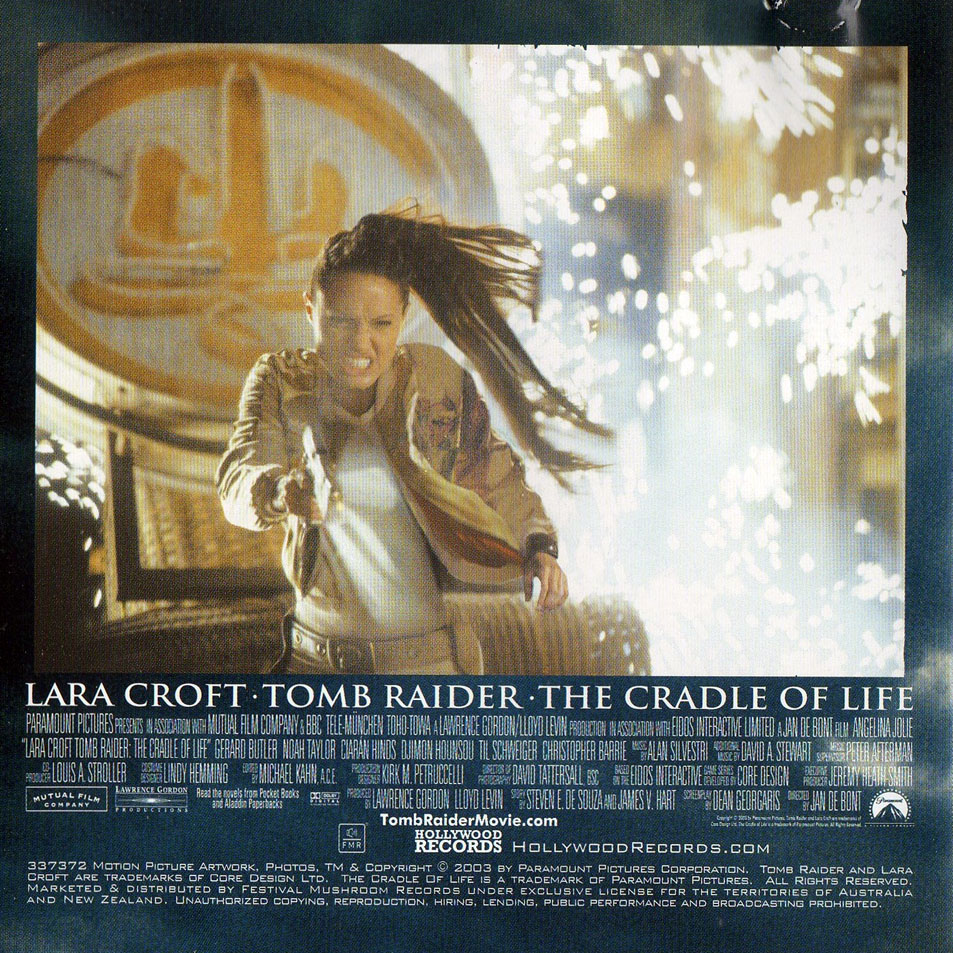 Cartula Interior Frontal de Bso Tomb Raider: La Cuna De La Vida (The Cradle Of Life)