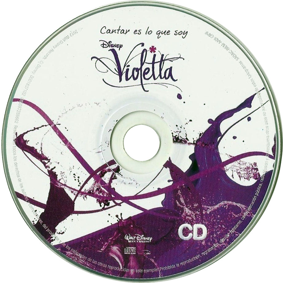 Cartula Cd de Bso Violetta: Cantar Es Lo Que Soy