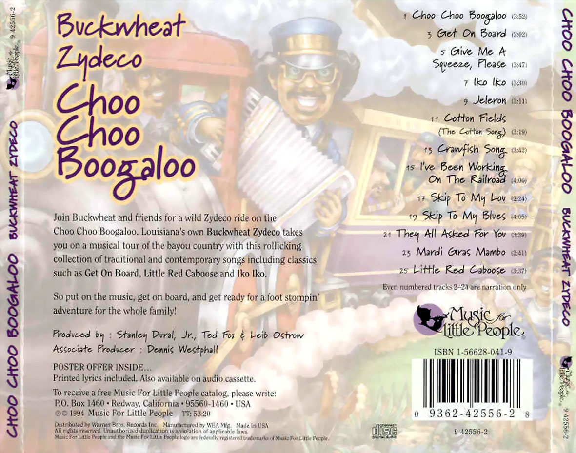 Cartula Trasera de Buckwheat Zydeco - Choo Choo Boogaloo